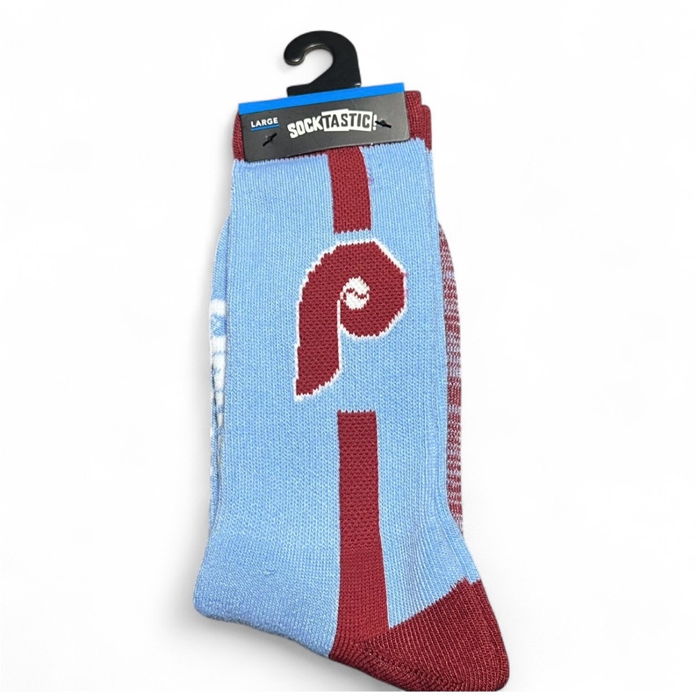 Blue and red Philadelphia Phillies baseball socks #MLB #baseball Size L